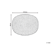 Pouf in iuta naturale rosa beige 50 x 40 cm pouf in EPS che riempie l'accessorio boho