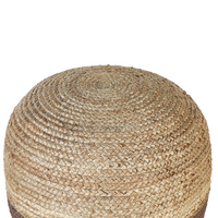 Pouf in iuta naturale marrone beige 50 x 40 cm pouf in EPS che riempie l'accessorio boho