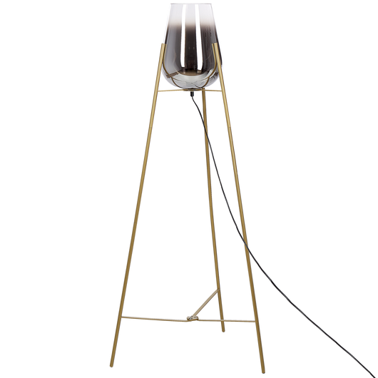 Lampada da terra in metallo con plafoniera vetro dorato 133 cm camera da letto soggiorno moderno contemporaneo