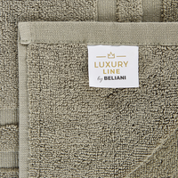 Set di 9 asciugamani in morbido cotone verde con motivo a spina di pesce stile varie dimensioni classico ospiti bagno