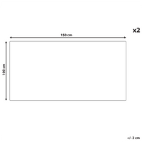 Set di 2 asciugamani in morbido cotone grigio con motivo a spina di pesce stile classico ospiti bagno