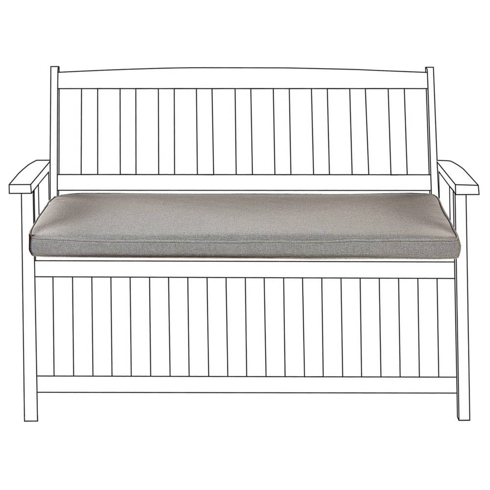 Cuscino per panchina da giardino grigio chiaro 108 x 45 cm resistenti ai raggi UV giardino balcone terrazza esterno