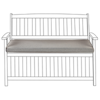 Cuscino per panchina da giardino grigio chiaro 108 x 45 cm resistenti ai raggi UV giardino balcone terrazza esterno