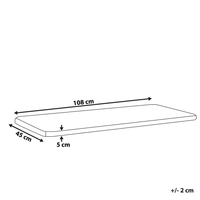 Cuscino per panchina da giardino grigio chiaro 108 x 45 cm resistenti ai raggi UV giardino balcone terrazza esterno