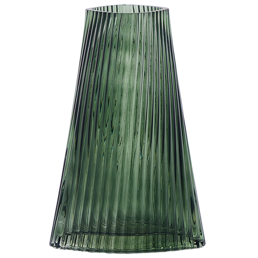 Vaso di fiori in vetro verde dalla forma astratta 26 cm design moderno soggiorno contemporaneo