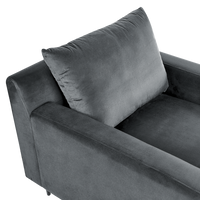 Chaise longue Velluto grigio Rivestimento Braccioli Cuscino Schienale Design Moderno Simmetrico