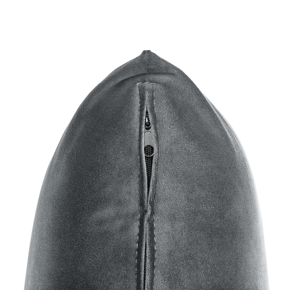 Chaise longue Velluto grigio Rivestimento Braccioli Cuscino Schienale Design Moderno Simmetrico