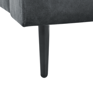 Chaise longue Velluto grigio Rivestimento Braccioli Cuscino Schienale Design Moderno Simmetrico