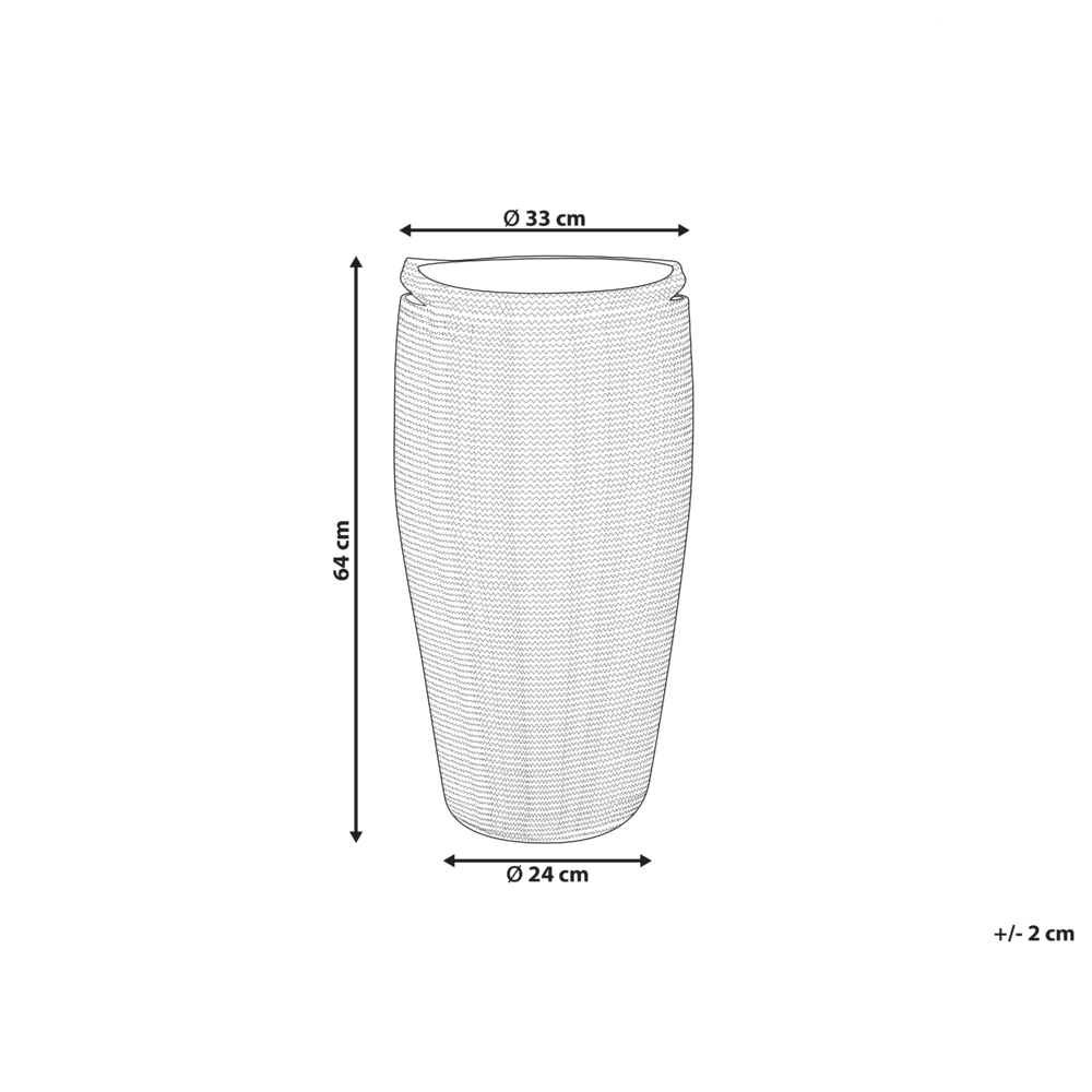 Cesto portabiancheria in cotone nero con manici intrecciati