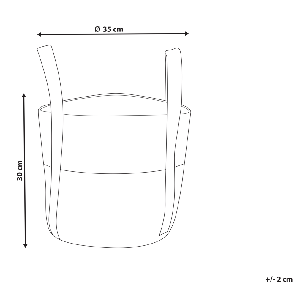 Cesto portaoggetti in juta e cotone beige e bianco Cesto portabiancheria intrecciato con manici