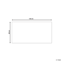 Tappeto in cotone bianco e marrone motivo a geometrico 80 x 150 cm camera da letto soggiorno ingresso