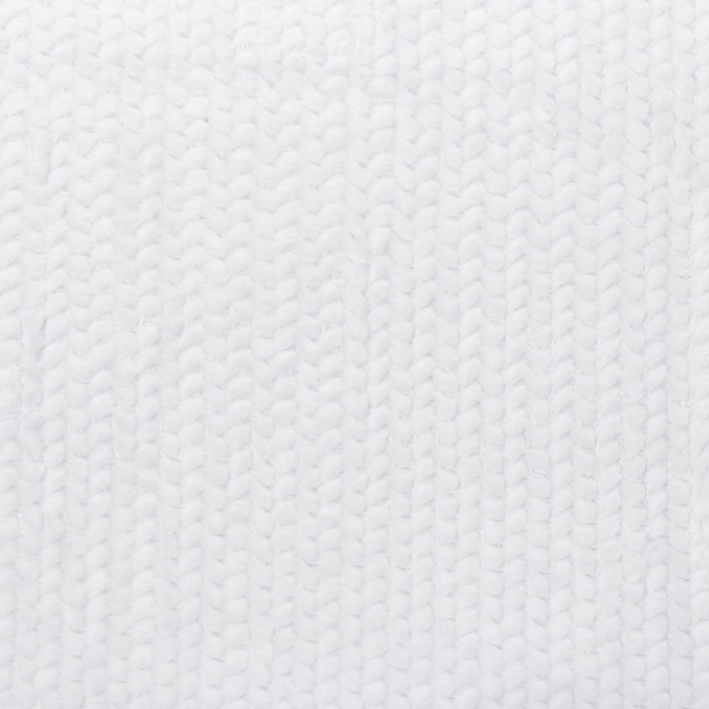 Coperta bianca in poliestere 150 x 200 cm copriletto decorativo in morbida pelliccia plaid