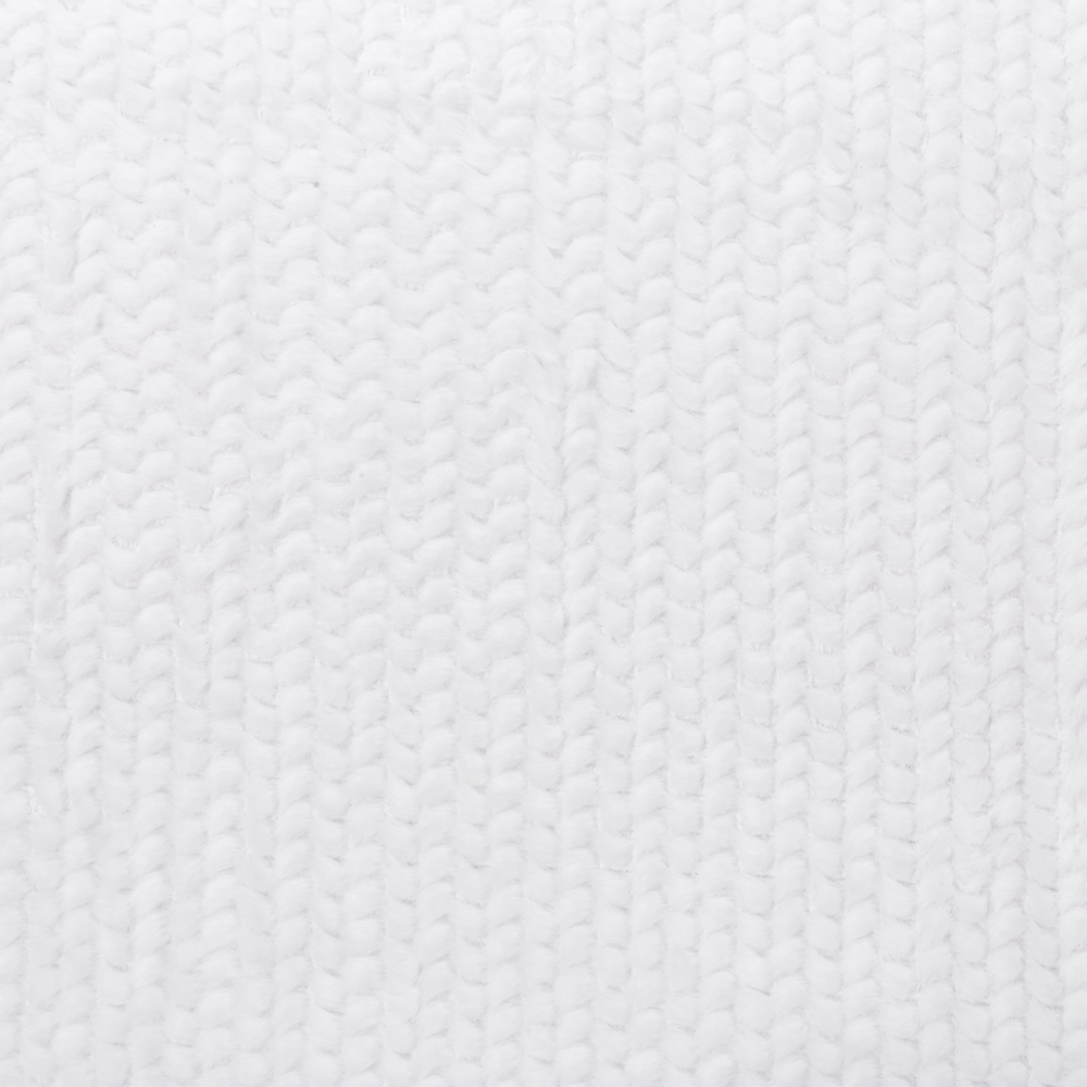 Coperta bianca in poliestere 200 x 220 cm copriletto decorativo in morbida pelliccia plaid