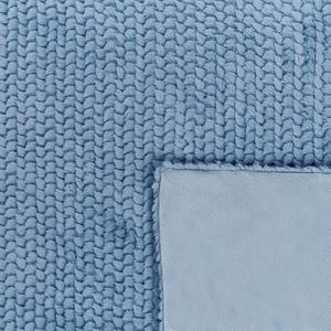 Coperta blu in poliestere 150 x 200 cm copriletto decorativo in morbida pelliccia plaid