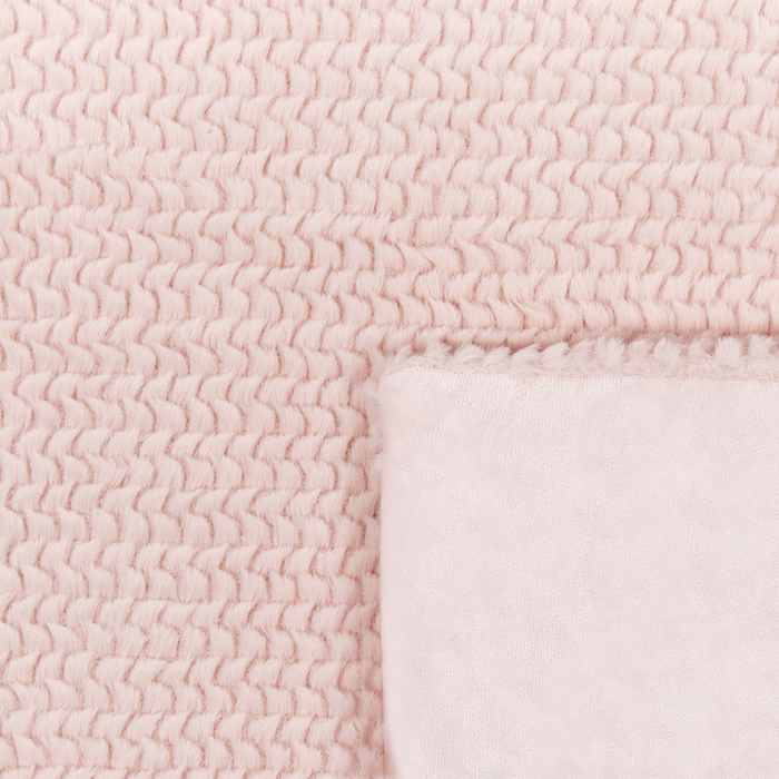 Coperta rosa in poliestere 150 x 200 cm copriletto decorativo in morbida pelliccia plaid