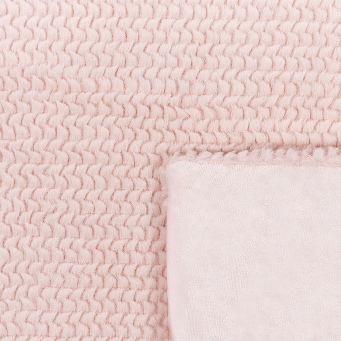 Coperta rosa in poliestere 200 x 220 cm copriletto decorativo in morbida pelliccia plaid