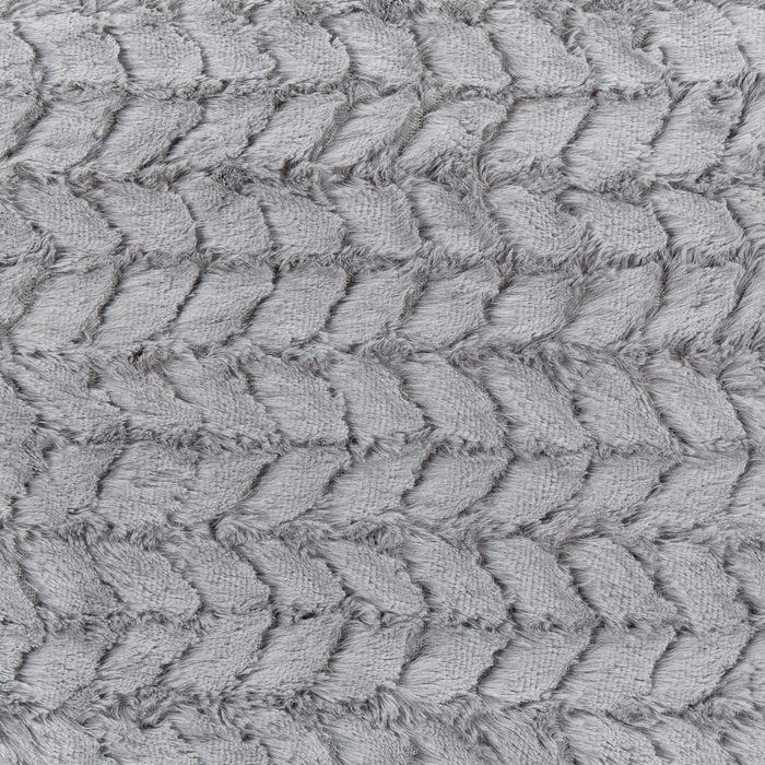 Coperta in poliestere grigio chiaro 150 x 220 cm copriletto decorativo in morbida pelliccia plaid