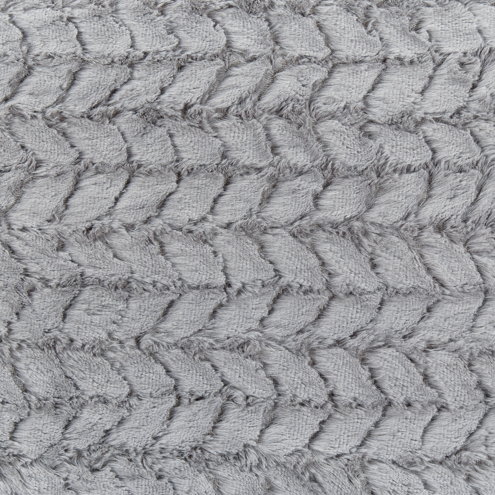 Coperta in poliestere grigio chiaro 200 x 220 cm copriletto decorativo in morbida pelliccia plaid