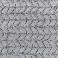 Coperta in poliestere grigio chiaro 200 x 220 cm copriletto decorativo in morbida pelliccia plaid