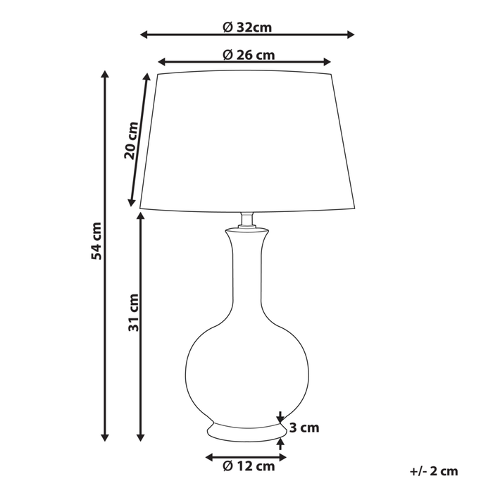 Lampada da tavolo in ceramica lino multicolore base 54 cm paralume in tessuto scrivania moderna