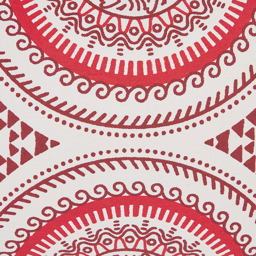 Set di 2 cuscini in cotone bianco bordeaux rosso 30 x 50 cm imbottitura orientale motivo geometrico fatto a mano
