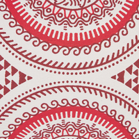 Set di 2 cuscini in cotone bianco bordeaux rosso 30 x 50 cm imbottitura orientale motivo geometrico fatto a mano