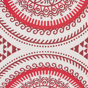 Set di 2 cuscini in cotone bianco bordeaux rosso 30 x 50 cm imbottitura orientale motivo geometrico fatto a mano