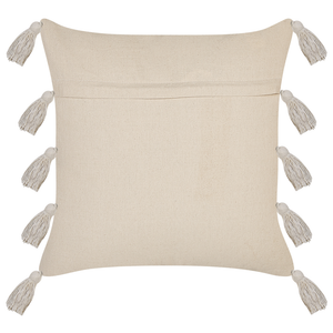 Cuscino in cotone grigio nero bianco arancione 45 x 45 cm motivo chevron nappe boho