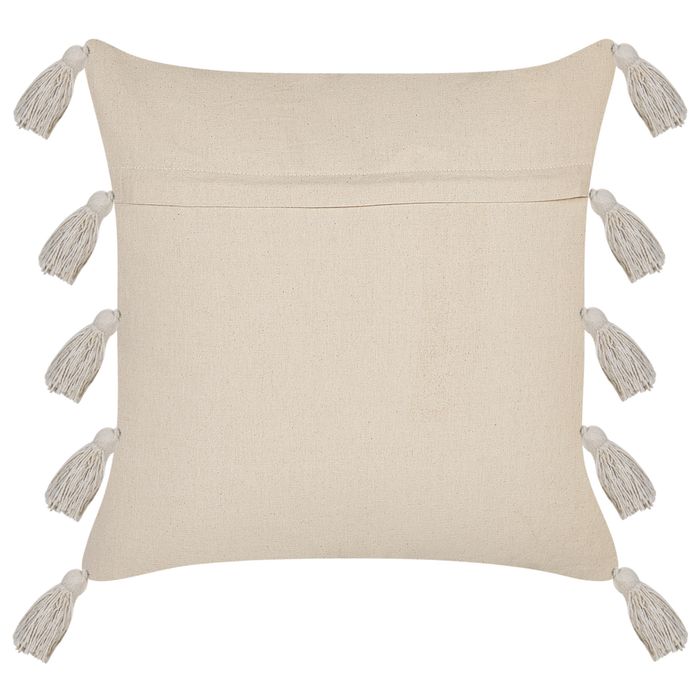 Cuscino in cotone grigio nero bianco arancione 45 x 45 cm motivo chevron nappe boho