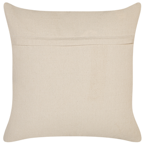 Cuscino decorativo in cotone beige 45 x 45 cm Motivo geometrico Boho Design Cuscino da lancio