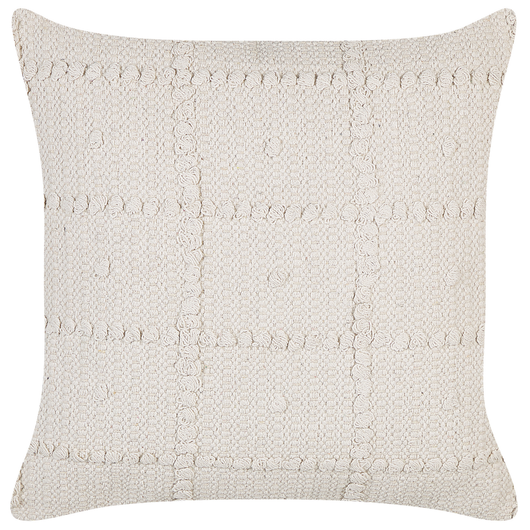 Set di 2 cuscini decorativi in cotone beige 45 x 45 cm Motivo geometrico Cuscini Boho Design
