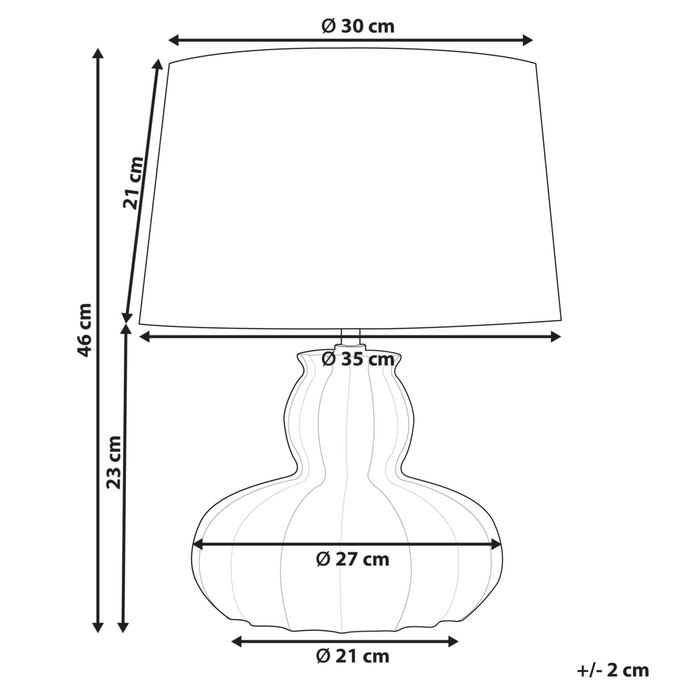 Lampada da tavolo in ceramica di lino bianco beige base 46 cm lucida paralume in tessuto da scrivania moderno glamour