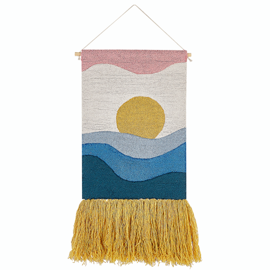 Decorazione da parete cotone multicolore con nappe motivo geometrico stile boho soggiorno camera da letto