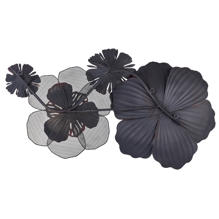 Decorazione da parete in metallo rosso oro 88 x 45 cm geometrico floreale camera da letto zona giorno