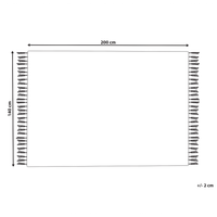 Tappeto in cotone nappe multicolore 140 x 200 cm soggiorno camera da letto