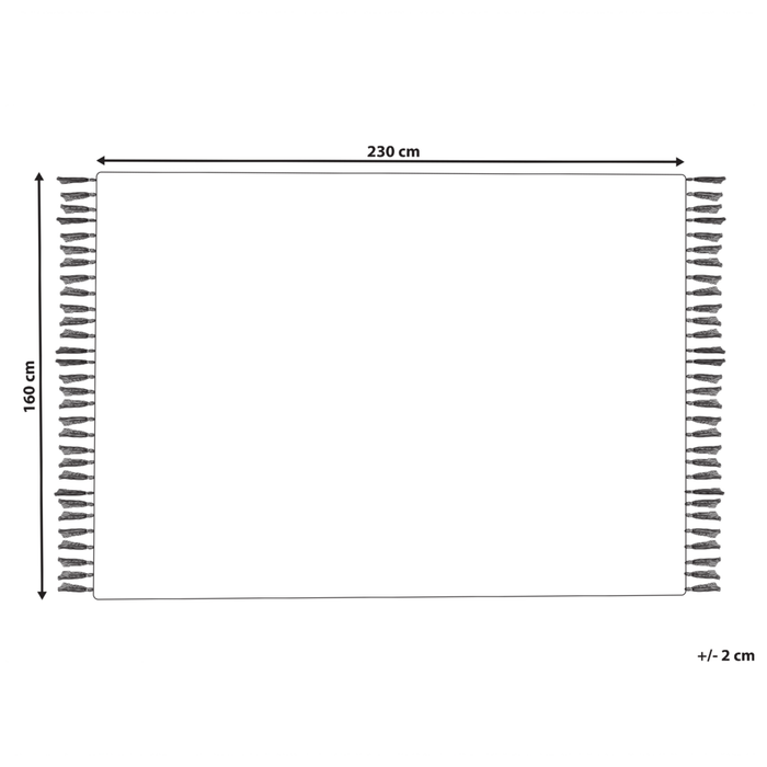 Tappeto in cotone nappe multicolore 160 x 230 cm soggiorno camera da letto