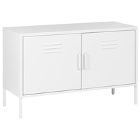 Credenza a 2 ante in acciaio bianco Mobili per ufficio a casa Ripiani per gambe Design industriale