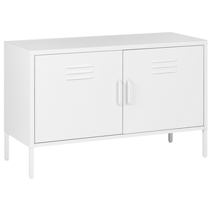 Credenza a 2 ante in acciaio bianco Mobili per ufficio a casa Ripiani per gambe Design industriale