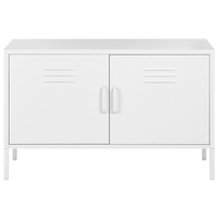 Credenza a 2 ante in acciaio bianco Mobili per ufficio a casa Ripiani per gambe Design industriale