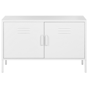 Credenza a 2 ante in acciaio bianco Mobili per ufficio a casa Ripiani per gambe Design industriale