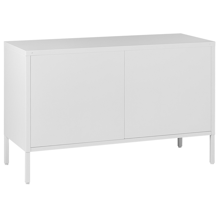 Credenza a 2 ante in acciaio bianco Mobili per ufficio a casa Ripiani per gambe Design industriale