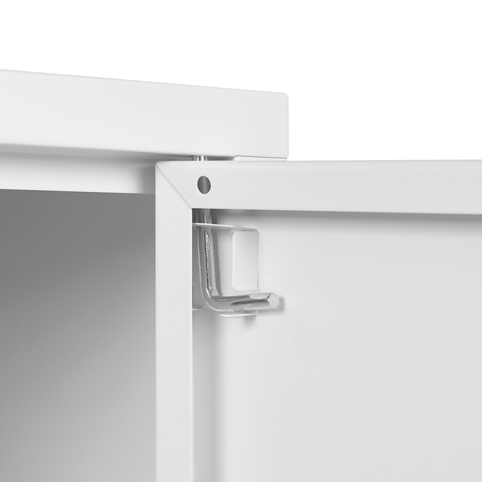 Credenza a 2 ante in acciaio bianco Mobili per ufficio a casa Ripiani per gambe Design industriale