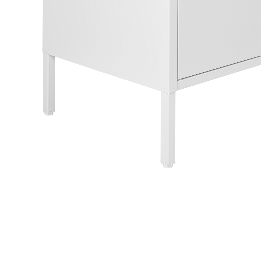 Credenza a 2 ante in acciaio bianco Mobili per ufficio a casa Ripiani per gambe Design industriale