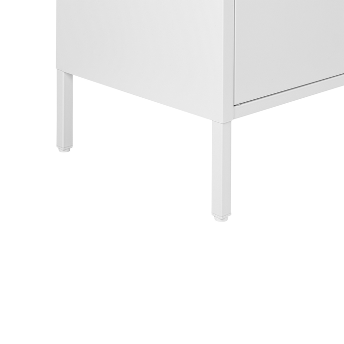Credenza a 2 ante in acciaio bianco Mobili per ufficio a casa Ripiani per gambe Design industriale