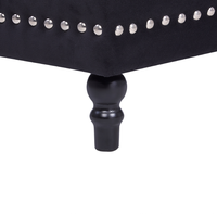 Poggiapiedi Rivestimenti in velluto nero Sedile con rivestimento a testa di chiodo trapuntato