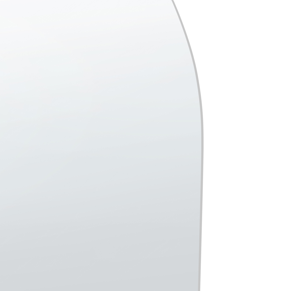 Specchio da parete a forma di arco senza cornice argento 70 x 75 cm camera da letto bagno soggiorno