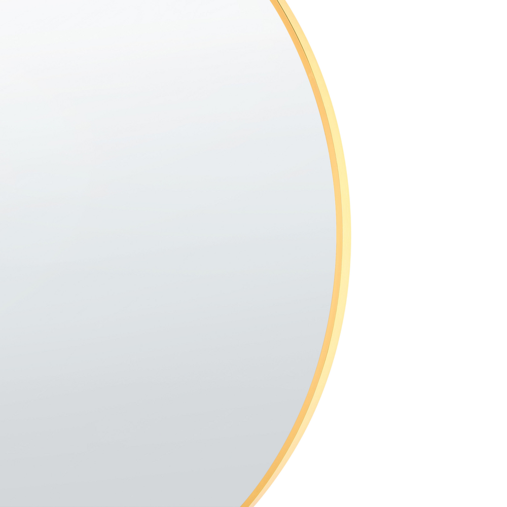 Specchio da parete rotondo senza cornice dorato 80 x 80 cm bagno soggiorno camera da letto