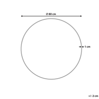 Specchio da parete rotondo senza cornice dorato 80 x 80 cm bagno soggiorno camera da letto