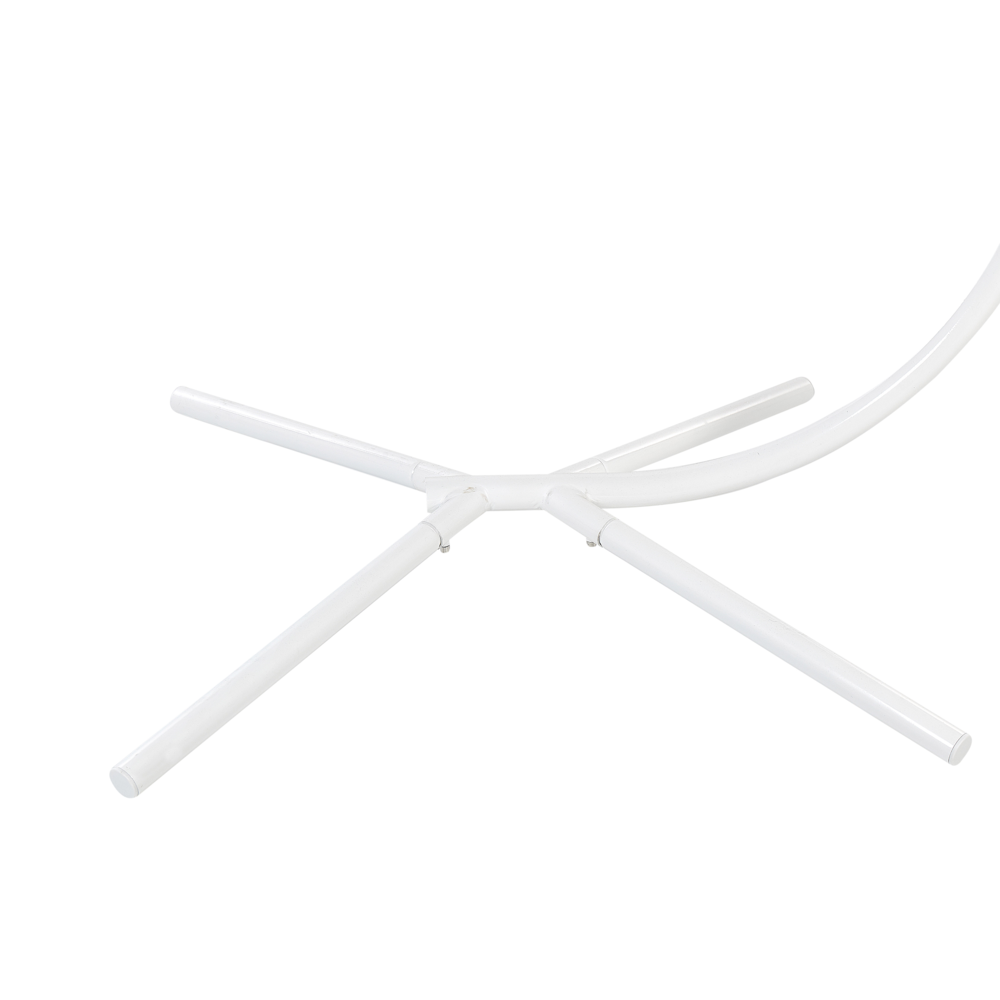 Sedia sospesa con piedistallo bianco e grigio metallo soggiorno esterno cuscino stile retro boho