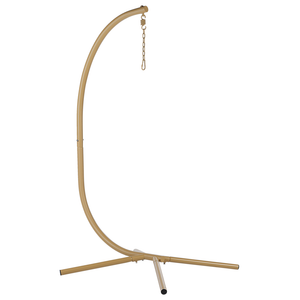 Sedia sospesa con piedistallo beige bianco metallo soggiorno esterno cuscino stile retro boho